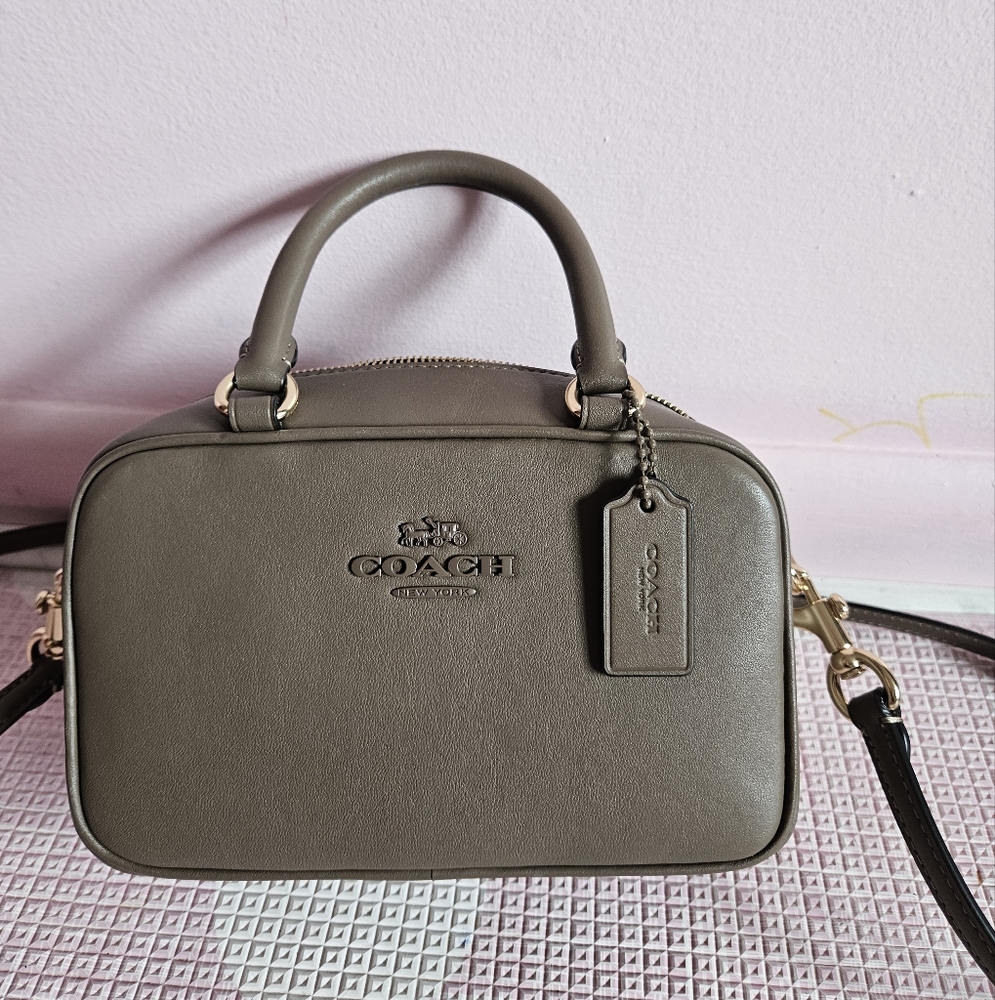 Coach Satchel Mini Cross Dark Stone